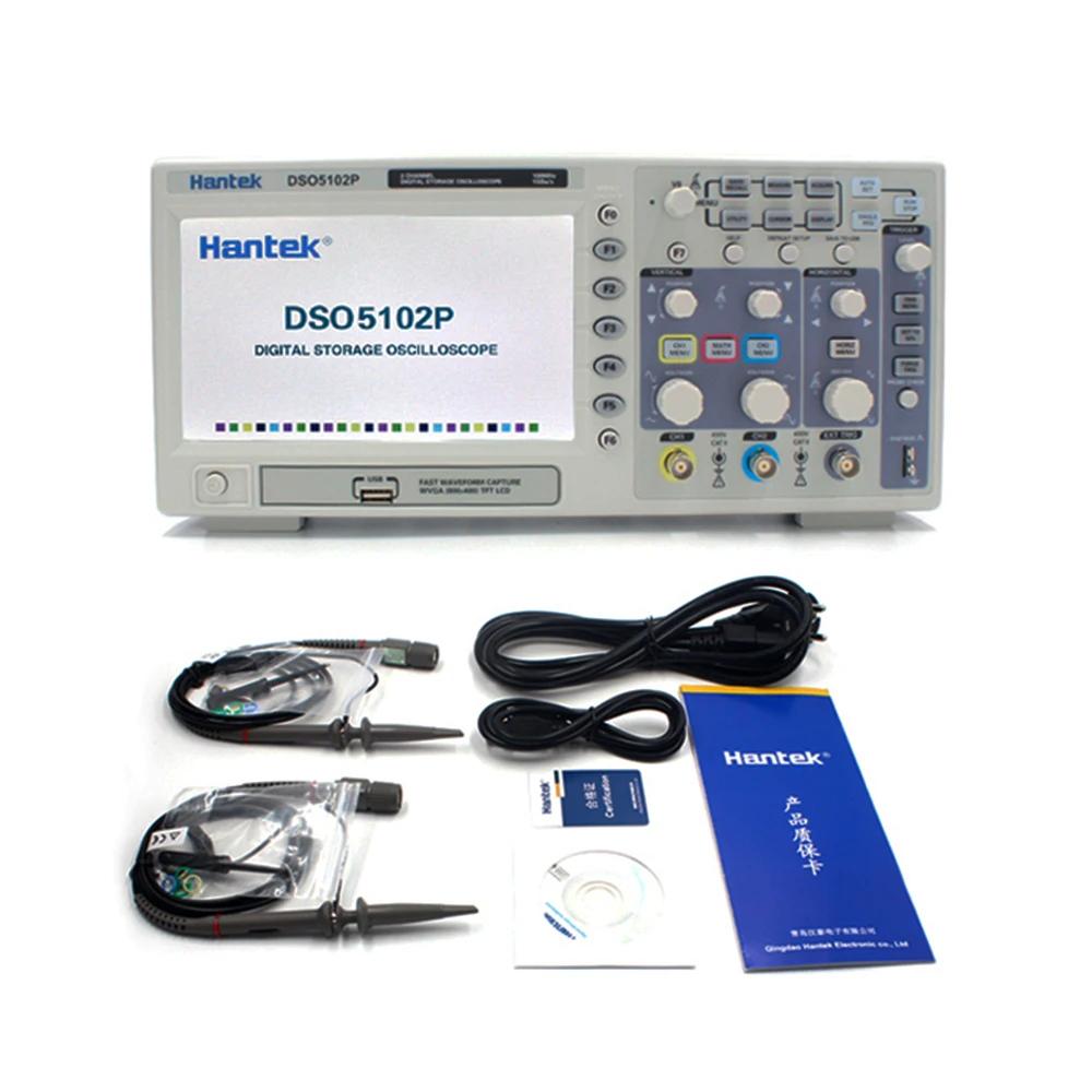 Hantek DSO5102P  丮 Ƿν 100MHz 뿪 2CH 1GSa/s н ڵ  Ƿν  USB Osciloscopio